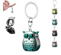 Mini Foldable Stainless Steel Owl Clipper, Foldable Owl Nail Clipper, Owl Keychain Nail Clippers with Nail File,for Women/Men (Geen)