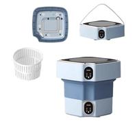 Mini Foldable Washing Machine 12X12X13in Portable Washer 17L Capacity Convenience And Efficiency For Camping, Travelling, Apartment & Tiny Spaces(Blue)