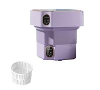 Mini Foldable Washing Machine 12X12X13in Portable Washer 17L Capacity Convenience And Efficiency For Camping, Travelling, Apartment & Tiny Spaces(Purple)