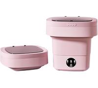 Mini Foldable Washing Machine for Home, Dormitory, Students, Single Person, and Babies (Pink)