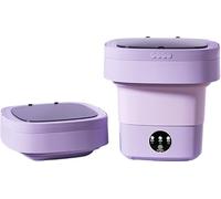 Mini Foldable Washing Machine for Home, Dormitory, Students, Single Person, and Babies (Purple)