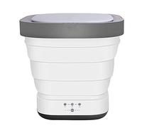 Mini Foldable Washing Machine, Small Washing Machine for Camping, Rv, Underwear, Socks, Baby Clothes, Towels, Delicate Items (Color : White)
