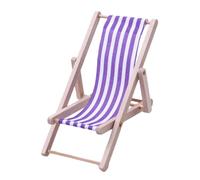 Mini Folding Beach Chair Figurine Compact Deck Seat Tiny Lounge Chair Model Decorative Furniture Piece Collectible Ornament Mini Coastal Seat Sculpture Tabletop Display Accent Small Rela