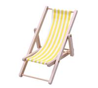 Mini Folding Beach Chair Figurine Compact Deck Seat Tiny Lounge Chair Model Decorative Furniture Piece Collectible Ornament Mini Coastal Seat Sculpture Tabletop Display Accent Small Rela