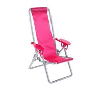 Mini Folding Beach Chair Lightweight Dollhouse Accessory Realistic Miniature Beach Chair Ornament for Room Compact and Sturdy Design for Creative Play and Imaginative