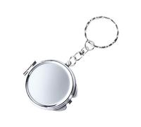 Mini Folding Mirror with Key Chain, Mini Makeup Cosmetic Mirror with Key Ring, Travel Pocket Mirror Square Heart-Shaped Round Mirror(circular)
