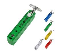 Mini Folding Ruler Keyring, 50cm Retractable Pocket Measuring Tool with Keychain, Portable ABS Angle-Lock Ruler for DIY, Craft & Home, Compact Folding Design (Green)