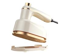 Mini Folding Steam Ironing Machine | Base for 50ml Tank Quick Heating 40W | Sheets for Shirts Travel Dorm Home Green Beige 2 in 1 Iron