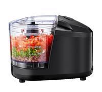 Mini Food Chopper 350ml Compact Electric Mini Food Processor with Removable Bowl & Blade, One-Button Operation, for Garlic, Onion, Herbs, Sauces & Baby Food Prep 200W, Black