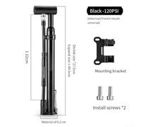 Mini For Bike Pump Portable For Bicycle Pump 120 PSI High Pressure Aluminium Alloy Cycling Tyre Inflator with Mounting Bracket for Valve Mountain Road Bikes