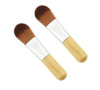 Mini Foundation Brush Makeup Tool Portable with Short Wooden Handle | Liquid Foundation and Concealer, Travel Friendly for Gym or Office Touch Ups, Fits Small Bags