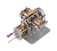 Mini Four Cylinder Steam Engine Model with Gearbox for Model Ships and Cars Metal Engine DIY Collection (No Boiler) Four-Cylinder, Steam Engine Model,Engine Model,Model,Metal Engine,Engine