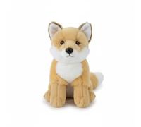 Mini Fox Plush Toy Realistic Soft Stuffed Vixen Doll Cuddly Small Woodland Animal Educational Gift for Child Shower(Yellow 19cm)