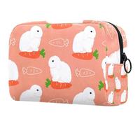 Mini French Lop Rabbit Cosmetic Bag for Women, Travel Toiletries Bags Large Makeup Handy Pouch Organiser Bag with Zipper