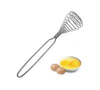 Mini French Spring Whisk, 22cm Silver Stainless Steel Spring Whisk, Manual Egg Beater, Egg Mixer, Whisk, Hand Mixer - ANYOU