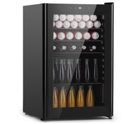 Mini Fridge 115L with Glass Door Small Drinks Fridge Small Fridge Indoor/outdoor [EEK: E]