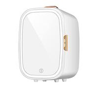 Mini Fridge 20 Liter Beauty Refrigerator Makeup Mirror Skincare Fridge With LED Light Electric Reefer Portable Heater & Beverage Cooler For Bedroom, Cosmetics, Home And Travel AC+DC Compatibility