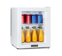 Mini Fridge 32L Table Top Fridge for Bedroom Beer Fridge Drinks Glass Door White