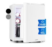 Klarstein Happy Hour Mini Fridge for Bedrooms - Food, Drinks, Skincare & Beer Fridge Cooler, Interior Lighting, Adjustable Shelves, Quiet & Small Fridge For Home, Office, Caravan, Camping, 6-18°C, 45L