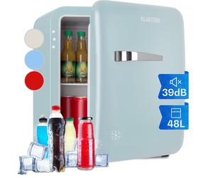 Mini Fridge 48 L Food Drinks Beer Skincare Fridge Cooler Table Top Fridge Blue