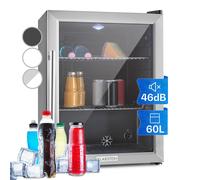 Mini Fridge 60 L Table Top Fridge for Bedroom Portable Beer Fridge Glass Door [EEK: D]