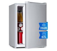 Mini Fridge 67 L Table Top Fridge for Bedroom Drinks Portable Beer Fridge Silver [EEK: E]