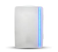 Mini Fridge 6L For Bedrooms - Retro Table Top Small Fridge With LED Light Quiet Portable Cooler Warmer - Skincare Food Drinks Travel Car Office Fridge Black (White)
