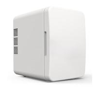Mini Fridge 6L - Portable Desktop Cosmetic & Drink Cooler for Bedroom, Office, Dorm, Car | Compact 6-Can Refrigerator in White