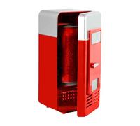 Mini Fridge - ABS 19.5x9.5x9.5cm | Personal Drinks Cooler Warmer Compact Mini Refrigerator For Skin Care Food Storage | Plug In Portable Desktop Fridge For Dorm Bedroom Apartment Road Trip Use