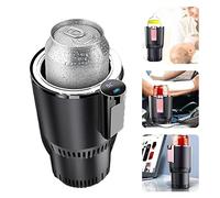 Mini Fridge Car Cup Warmer,Car Cup Cooler Car Cup Fridge Cup Holder Electric Cooling Heater Coffee Warmer For Beverage Cans Coffee (Color : Black, Size : 105x95x165mm)
