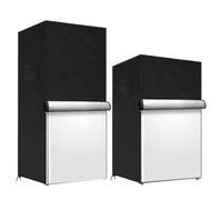 Mini Fridge Cover - Outdoor Beverage Refrigerator Protector, Waterproof Fridge Wrap, Magnetic Closure Zipper Access, 600D Oxford Cloth Shield, UV Block Weatherproof Shield - For Garden & Patio