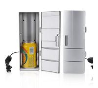 Mini Fridge Electric Plug-In Cooler and Warmer Portable Thermoelectric Cooler USB Powered Refrigerator Car Home Dual Use Compact Freezer for Skincare Beverage Food Cosmetics Office