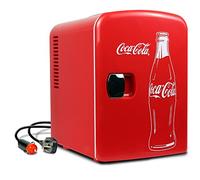 Mini Fridge For Bedrooms 4L Small Fridge 6 Can Table Top Quiet Mini Fridges For Skincare Office Food Drinks Kids Home Car & Travel 12v Portable Cooler Refrigerator by Coca-Cola, Red