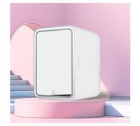 Mini Fridge For Car, With Led Mirror, 8L Capacity Desk Fridge For Office, Chill Or Heat, Ac 220v, Dc 12v Car Refrigerator, Best Gift For Women,White