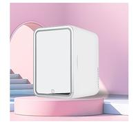 Mini Fridge For Car, With Led Mirror, 8L Capacity Skin Care Refrigerator, Chill Or Heat, Ac 220v, Dc 12v Desktop Mini Fridge, Best Gift For Women,White