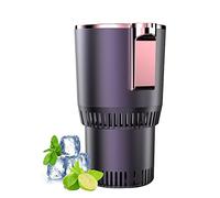 Mini Fridge Home & Car Cup Cooler Warmer Quick Electric Cooling Cup -3℃~65℃ Heat And Cold Insulation Drink Cooler Cup Coffee Warmer For Office/Road Trip (Color : Purple, Size : 105x95x165mm)