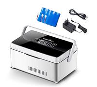 Mini Fridge Insulin Cooler Box Mini Drug Refrigerator Portable Cooler Travel Case with Handle LED Display Medicine Refrigerator for Car, Home, Travel 3batteries
