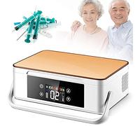 Mini Fridge Insulin Cooler, Portable Insulin Cooler Case, Insulin Cooler 2~8℃ (Built-In One Battery) for Insulin, Serum, Eye Drops Storage, Travel, Airplane,Champagnegold-220V-Battery