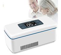 Mini Fridge Insulin Refrigerated Box,High Volume Insulin Cooler,LED Display 2-25℃ Long Standby Rechargeable,Multiple Charging Modes for Home,Car,Travel,Camping,Batteryworking12-16hours