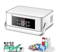 Mini Fridge Insulin refrigerated Box, Medicine Refrigerator Insulin Cooler, Car Refrigerator Portable Mini Medicine Fridge, for Eye Drops/Interferon/Drug Storage,White-220V-Battery*2