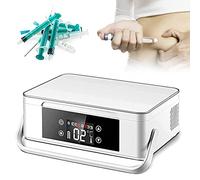 Mini Fridge Insulin Refrigerated Box, Portable Insulin Cooler Case, Car Refrigerators Case Cooler 2-8℃Thermostat Drug Reefer, Suitable for Travel, Airplane,White-220V-Battery*2