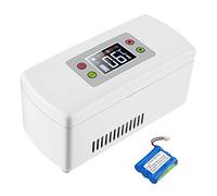 Mini Fridge Mini Medicine Refrigerated Box Portable Insulin Cooler Travel Box Aluminum Liner for Travel, Household 1Battery