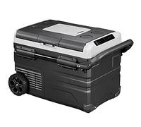 Mini Fridge Portable Freezer, Car Fridge Dual Zone APP Control, （50L) Electric Compressor Cooler For Outdoor, Vehicles, Camping And Travel, 12/24V DC And 100-240V AC (Color : A, Size : 12v 1