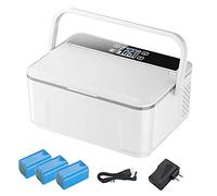 Mini Fridge Portable Insulin Cooler Box Mini Medicine Refrigerator Constant Temperature 2-8℃ 13600mAh Battery Long Working Time for Car, Travel 3batteries