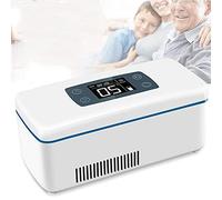 Mini Fridge Portable Insulin Refrigerated Box,Charging Intelligent Temperature Cooling Box,Vaccine Drug Transport Medical Car Small Refrigerator with Usb Charger,for Home,Car,Travel,Batteryw