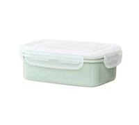 Mini Fridge Preservation Box Portable Transparent Sealed Lunch Box Kitchen Round Square Food Bento Storage Container(Green 280ml)