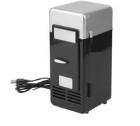 Mini Fridge Small refrigerator 194 * 90 * 90mm Energy Saving And Eco-Friendly 5V 10W USB Car Portable Fridge (Color : Schwarz)