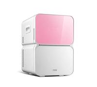 Mini Fridge Small refrigerator 22L Car Mini Refrigerator Single Cosmetic Small Refrigerator (Color : Pink, Size : A)