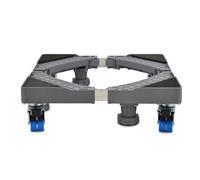 Mini Fridge Stand, Adjustable Refrigerator Base with 4 Strong Feet Length/Width 18.1in-25.5in Height Adjustable 4.3in Load 150kg Multifunction Movable Wash Machine Stand Base With Vibration Mat Grey