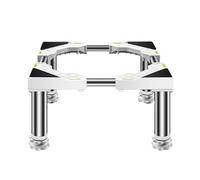 Mini Fridge Stand with 4 Strong Feet Universal Refrigerator and Dishwasher Adjustable Stand Adjustable length and width 45-65cm Multi-functional Air,Height:24-27cm White